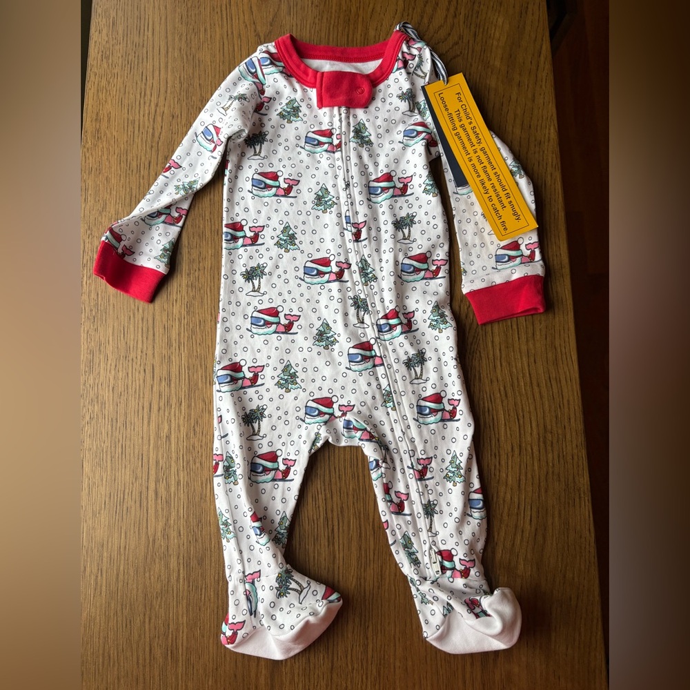 Vineyard Vines Christmas Print Kids One Piece
